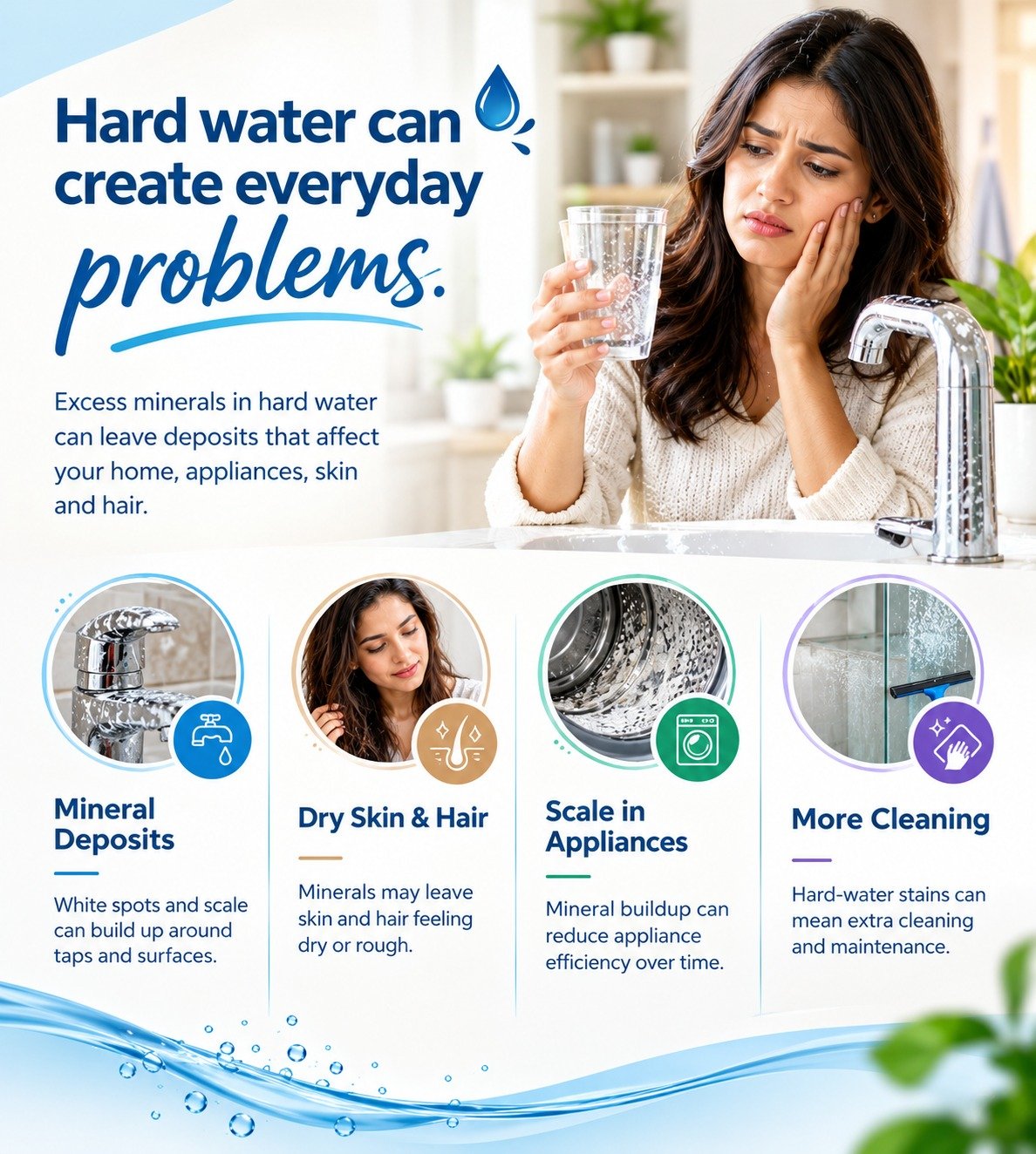Hard water mineral deposits
