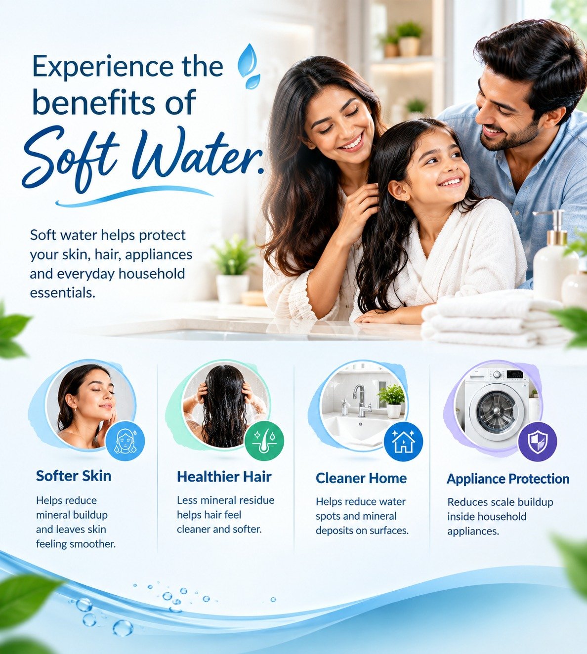 Soft and pure water